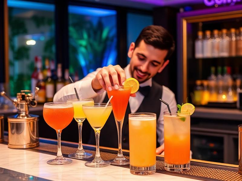 Professioneller Service bei der Mocktail-Zubereitung